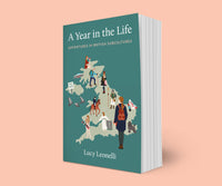 A Year in the Life paperback book with pink background